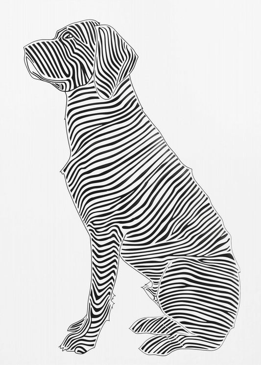 Lijnenkunst Hond | Poster