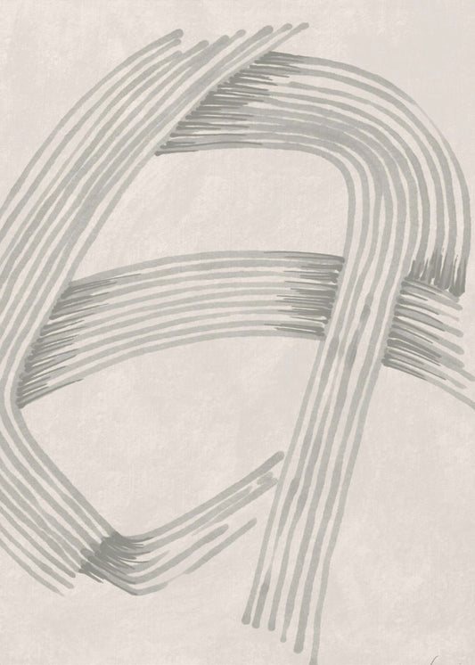 Abstracte grijze kruispunten 02 | Canvas