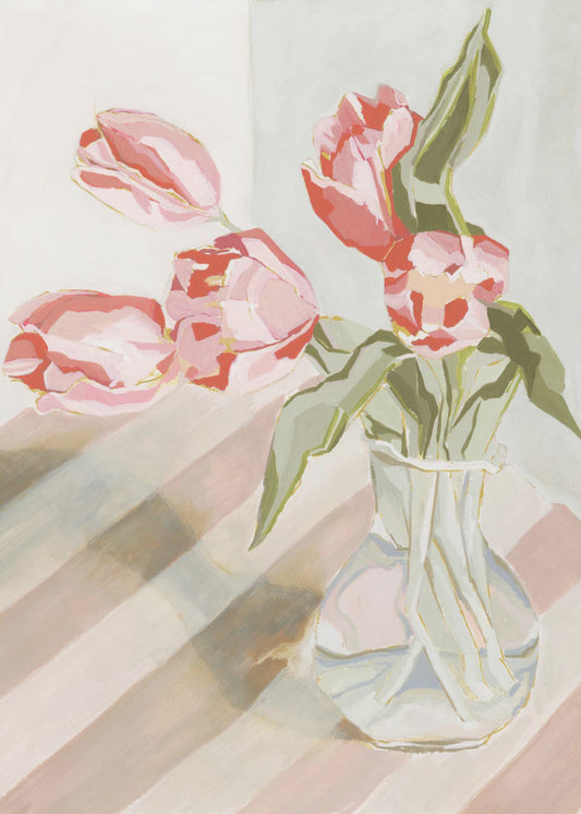 Tulpen in een vaas | Canvas