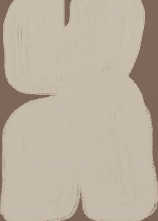 Gebogen abstractie | Canvas