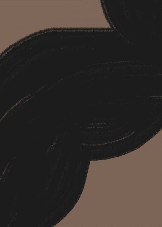 Dark Flow on Brown | Canvas