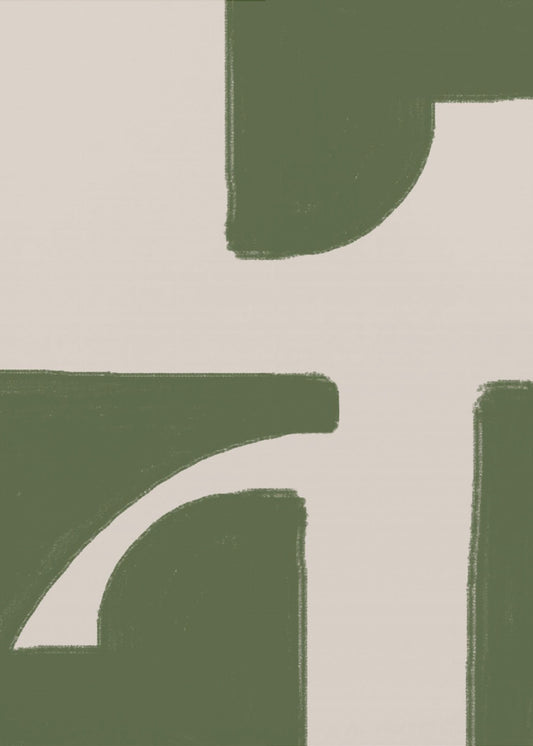 Green Geometric Flow | Canvas