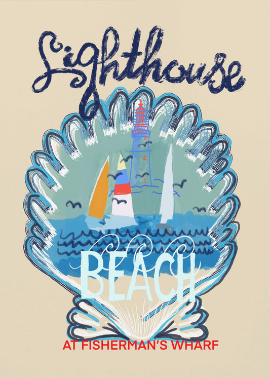 Vuurtorenstrandposter | Canvas