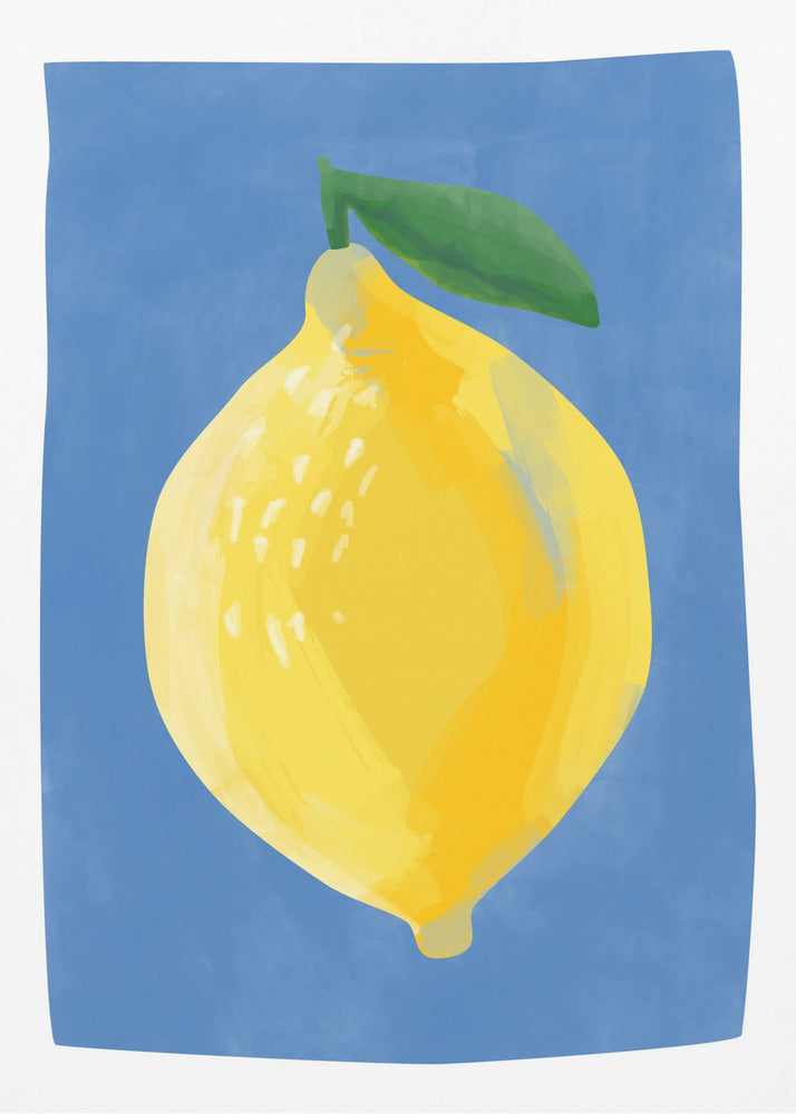 Simplistic Painting of a Lemon | Poster