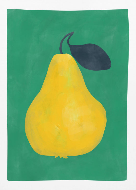 Minimalistische gele peer | Poster