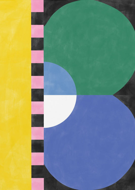 Kleurrijke geometrieblokken en vormen | Poster