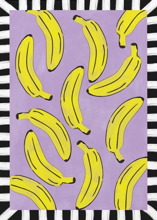 Gele bananen abstract | Poster