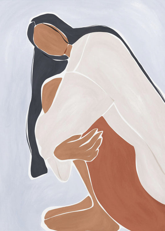 Woman Embracing Herself Print By Ivy Green Illustrations | Poster