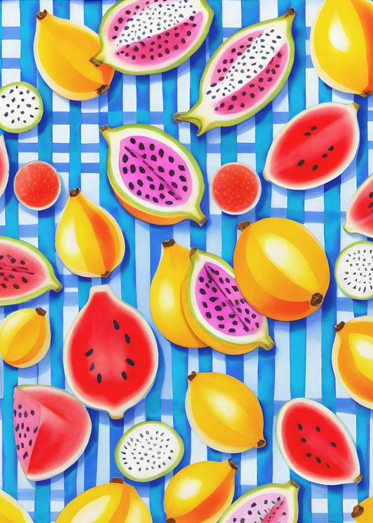 Tropische Fruit Pop | Canvas