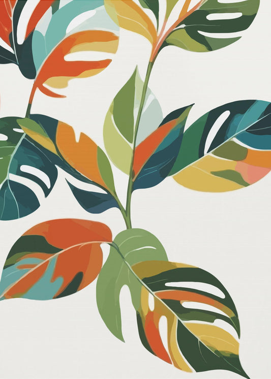 Botanische viering van kleur | Canvas