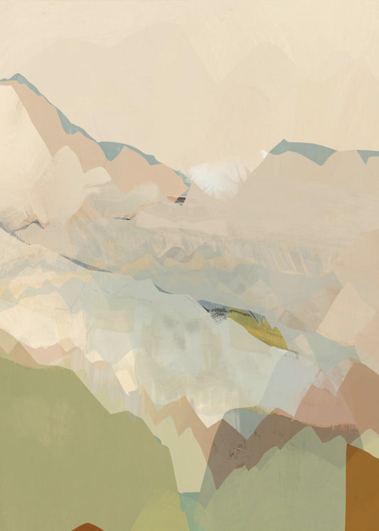 Perzikgebergte 1 | Canvas