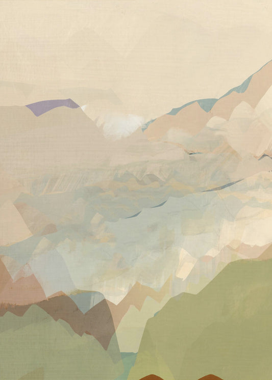 Perzikgebergte 3 | Canvas