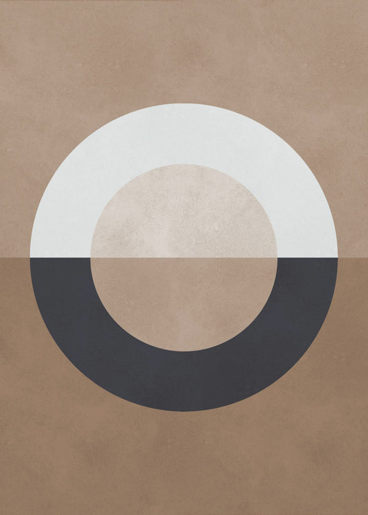 Bruine geometrie 8 | Canvas