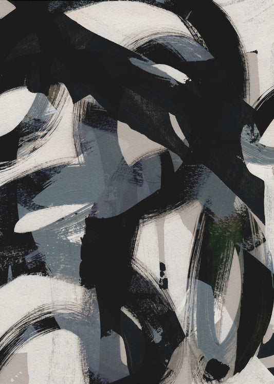 Abstracte penseelstreken 152 | Canvas