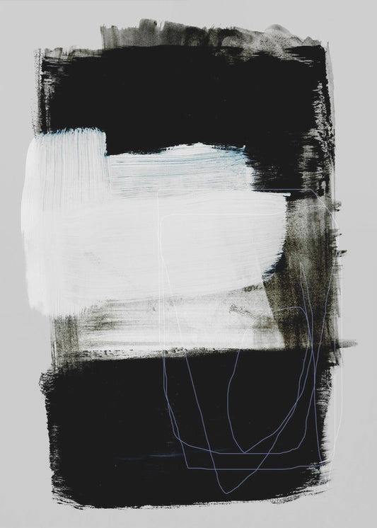 Abstracte penseelstreken 130 | Canvas