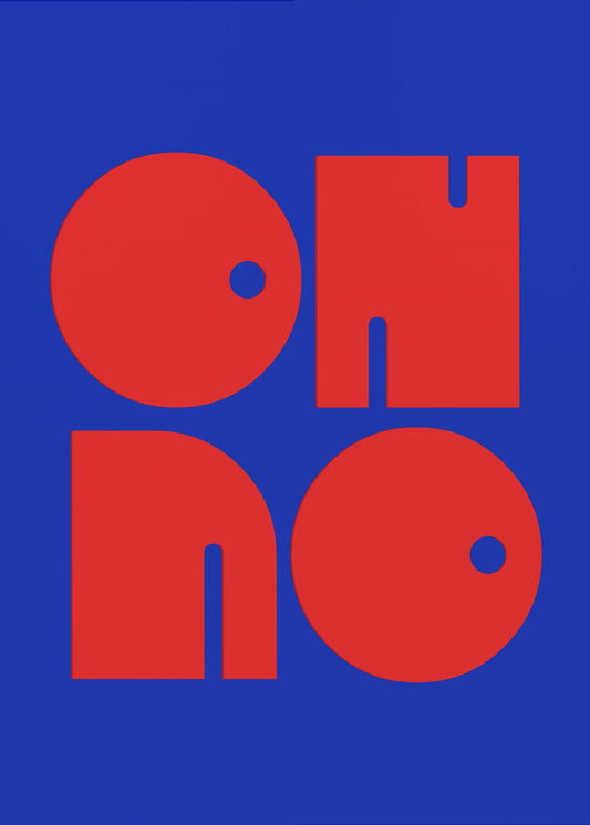 Vette letters, blauwe achtergrond | Poster