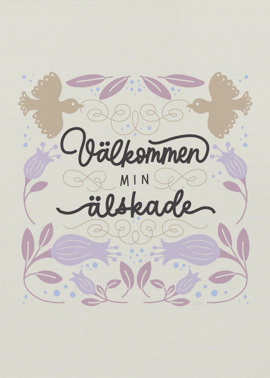Välkommen Welcome Light | Canvas