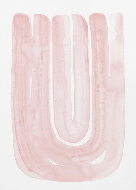 Abstract Blush Curves | Canvas