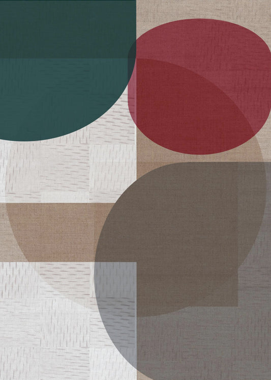 Geweven Blauw Groen Rood 2 | Poster