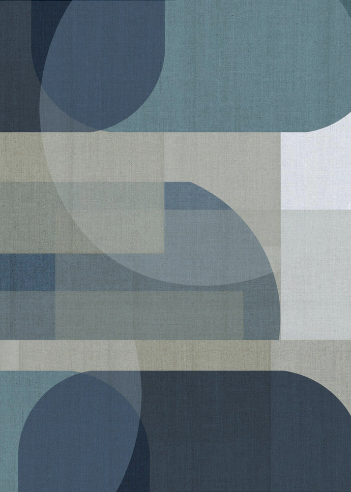 Geweven Blauwe Lagen 4 | Poster