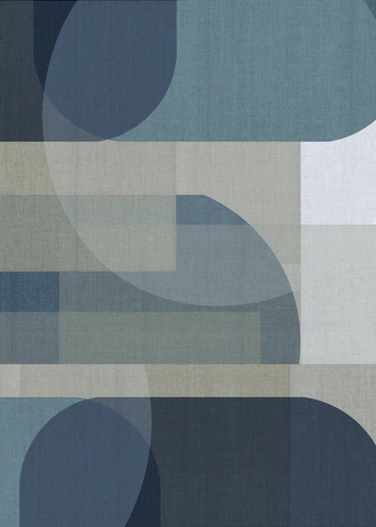 Woven Blue Layers 4 | Poster