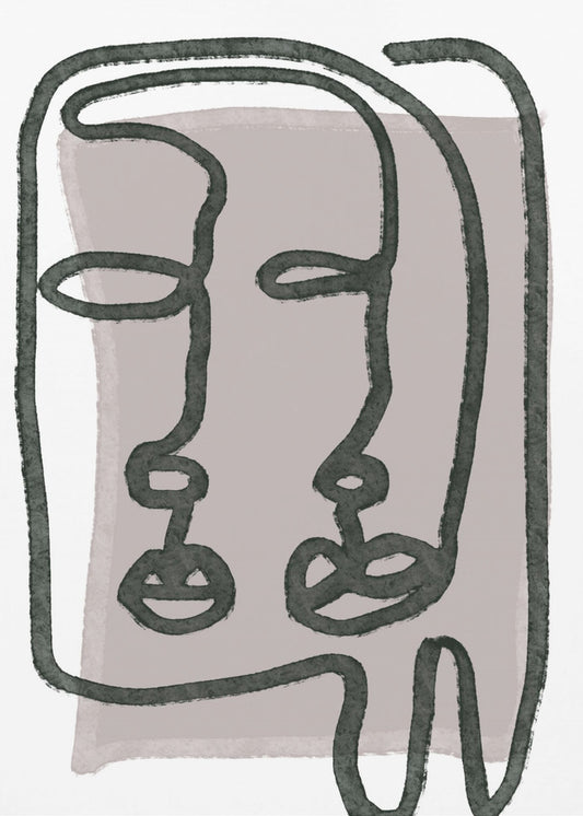Faces abstract | Poster