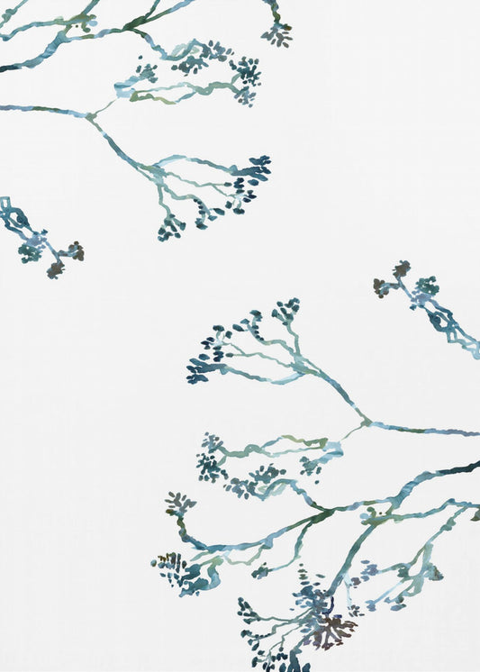 Delicate blauwe bloemen 1 | Poster