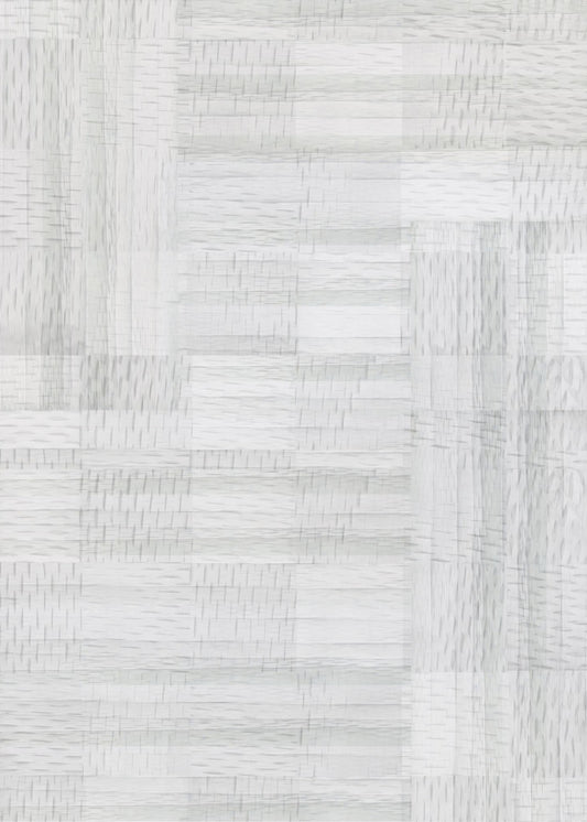 Witte Geweven Blokken 1 | Poster