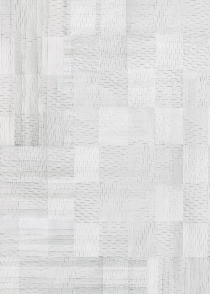 Witte Geweven Blokken 3 | Poster
