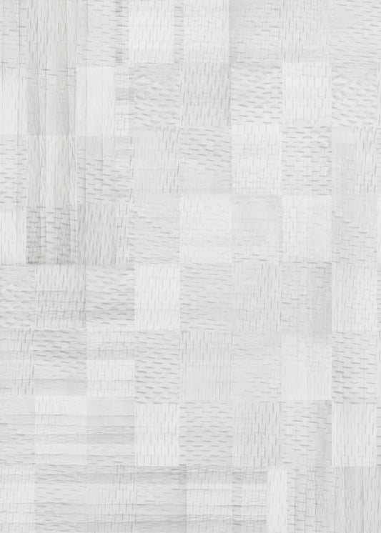 Witte Geweven Blokken 3 | Poster
