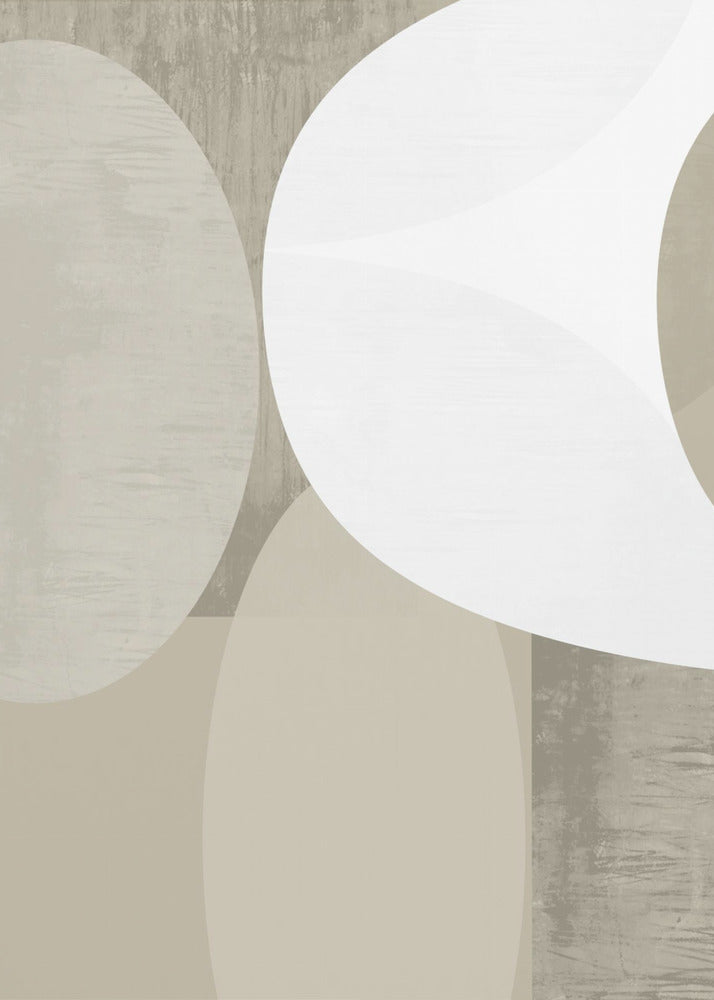 Zwart Wit Neutrale Vormen 1 | Canvas