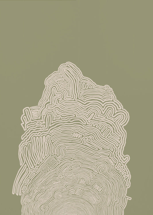 Line Drawing Green Abstract | Poster