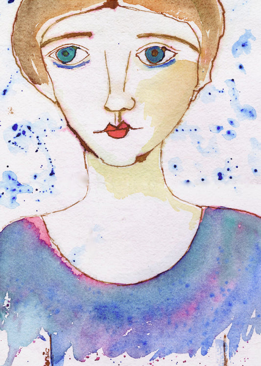 Dame kijkt | Canvas
