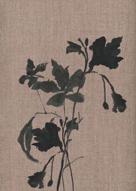 Zwarte bloemen 3 | Poster