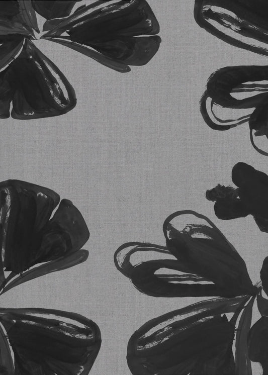 Zwarte bloemen 6 | Poster