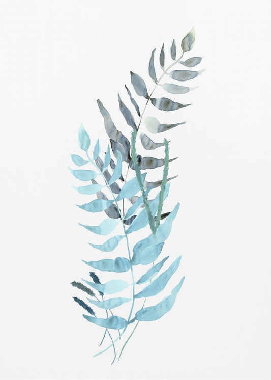 Blue Watercolour Flowers 1 | Canvas