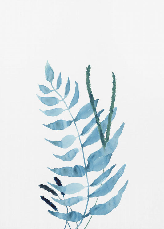 Blue Watercolour Flowers 2 | Canvas