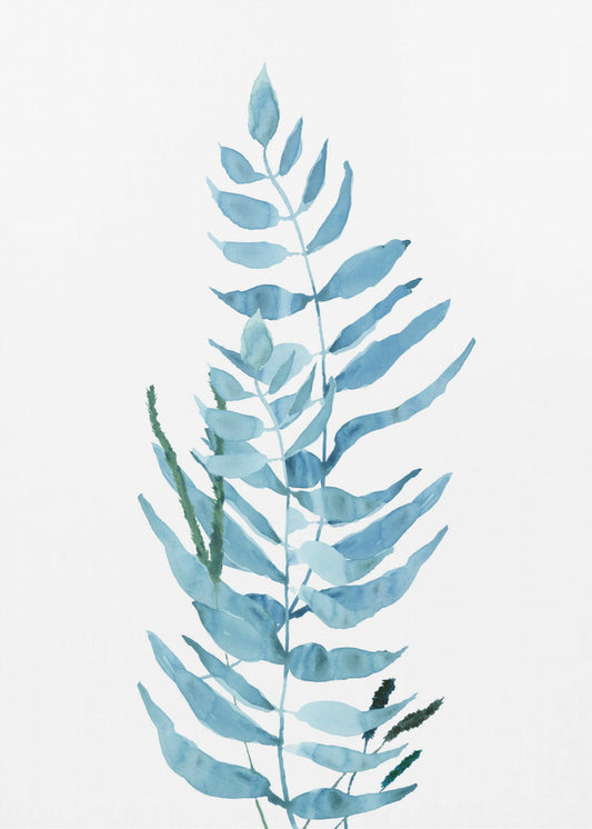 Blue Watercolour Flowers 3 | Canvas