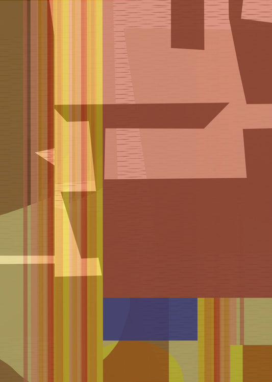 Geel Rood Geweven 2 | Canvas