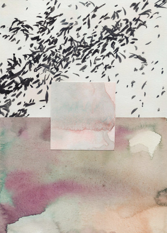 Aquarel abstracte compositie 7 | Canvas