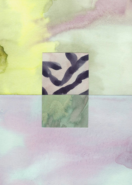Aquarel abstracte compositie 8 | Canvas