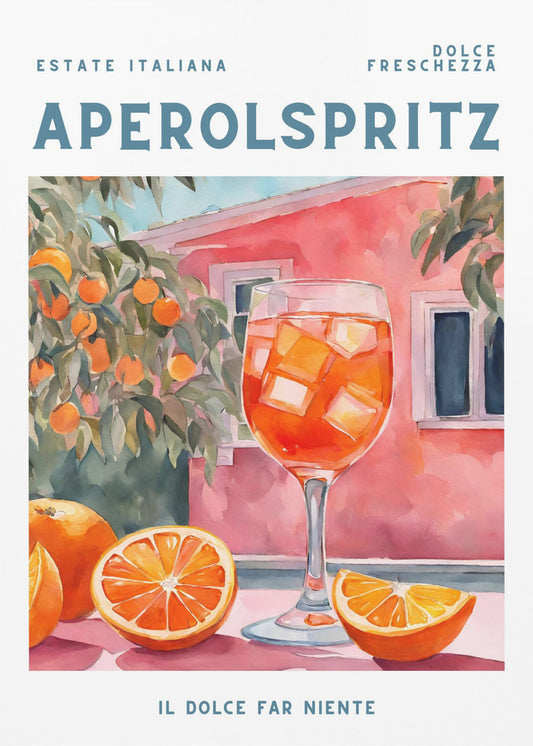 Aperol Spritz, Aquarell, Fris | Canvas