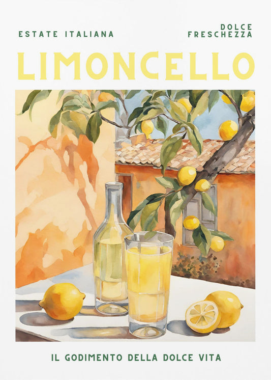 Limoncello, Aquarel, Vers | Canvas