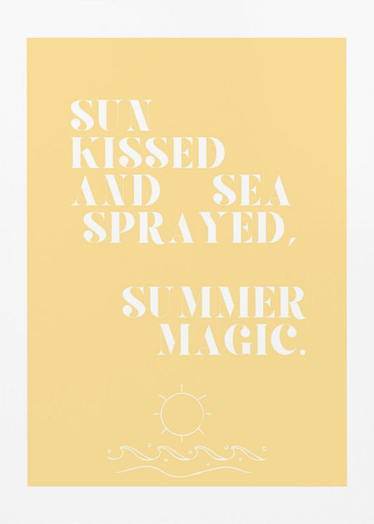 Zomermagie, Citaat + Illustratie | Canvas