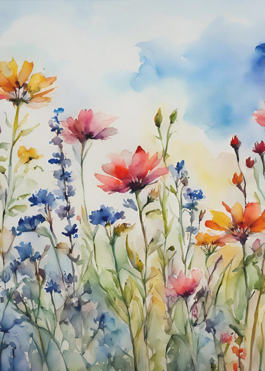 Wilde bloemen | Canvas