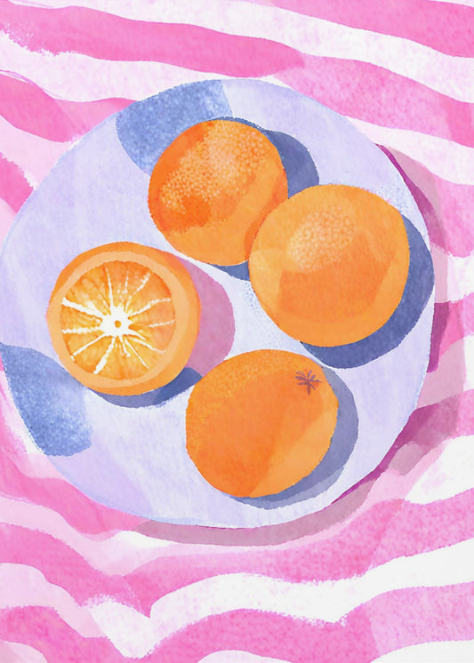 Oranje op de teller | Canvas
