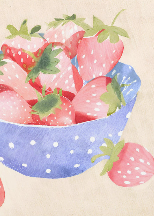 Aardbeeren in Schale | Poster