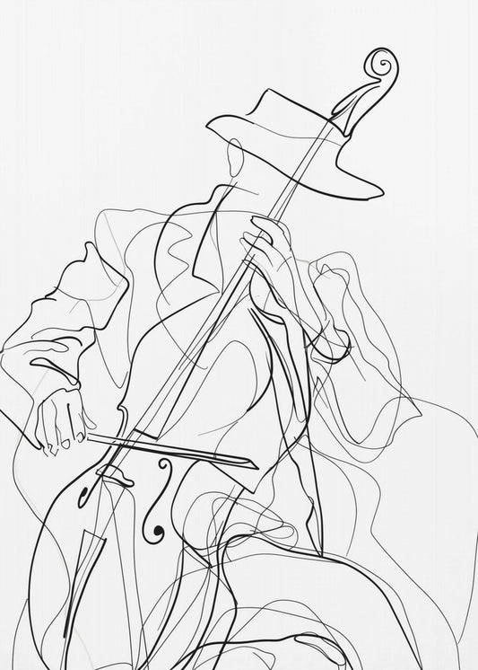 Line Art Muzikant 1 | Poster