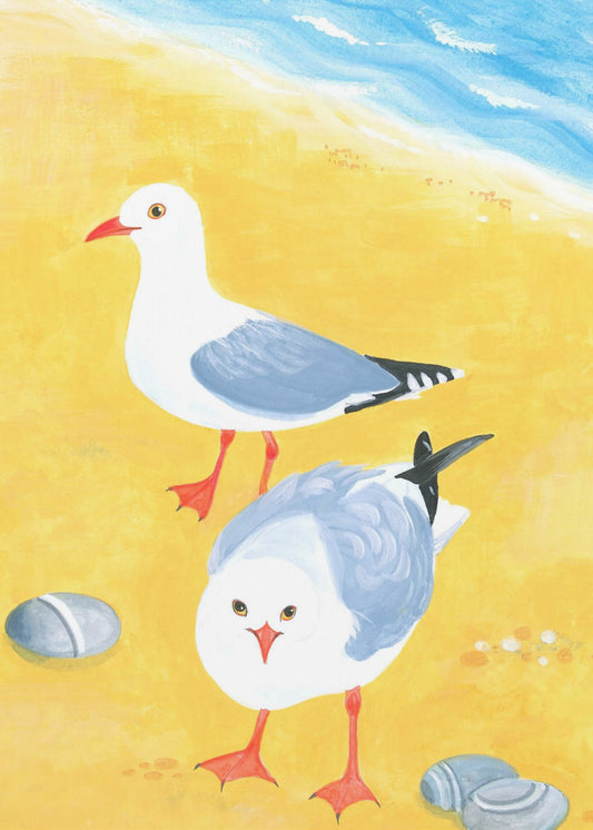 Meeuwen aan zee | Canvas