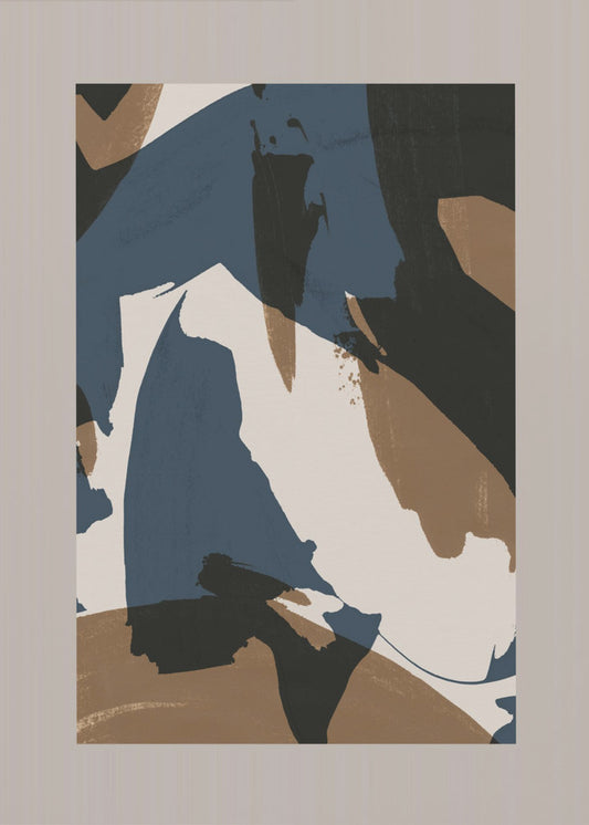 Abstracte penseelstreken 60 | Canvas